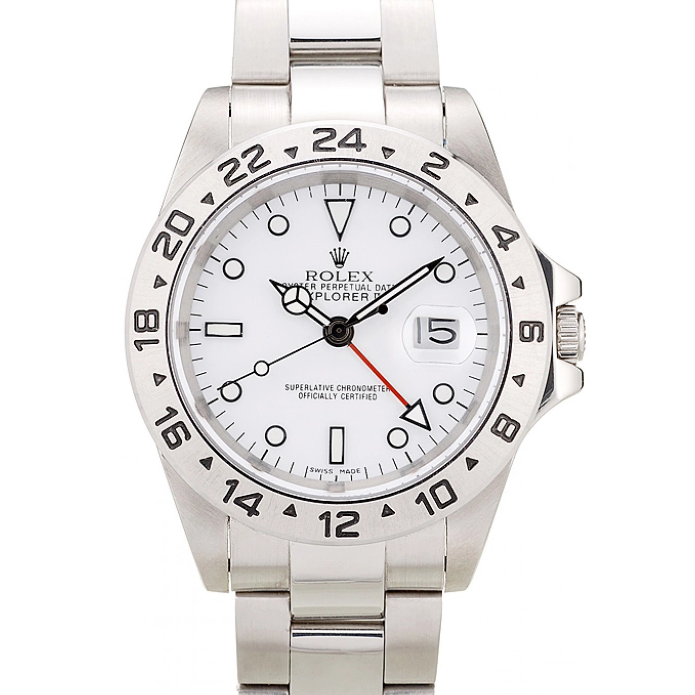 Aaa replica watch White Steel Dial Rolex Stainless Explorer Bezel 0724